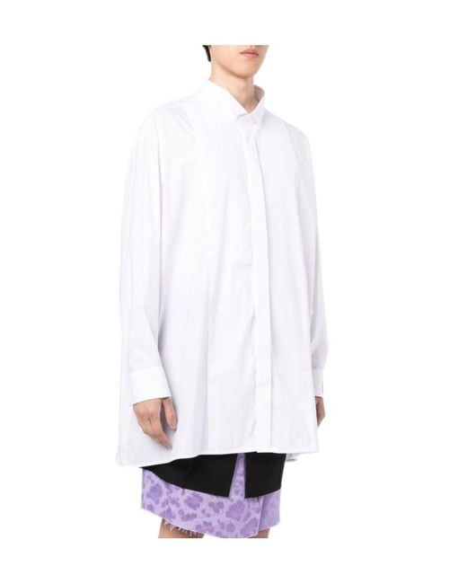 Raf Simons White Emblem Detail Shirt Top for men