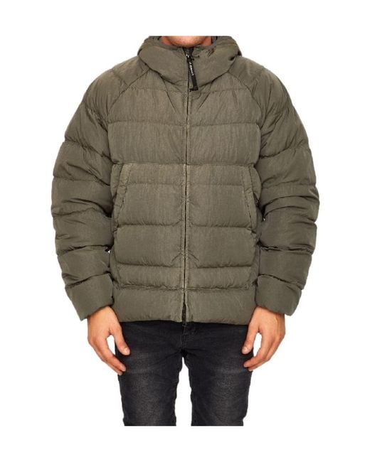 C P Company Gray Padded Zipped Down Jacket for men