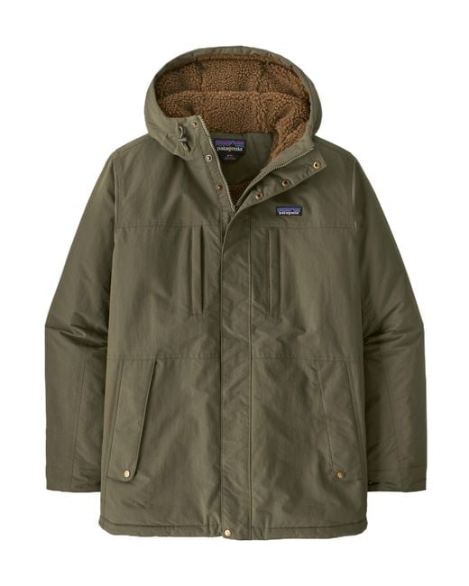 Patagonia Green Isthmus Hooded Parka Coat for men