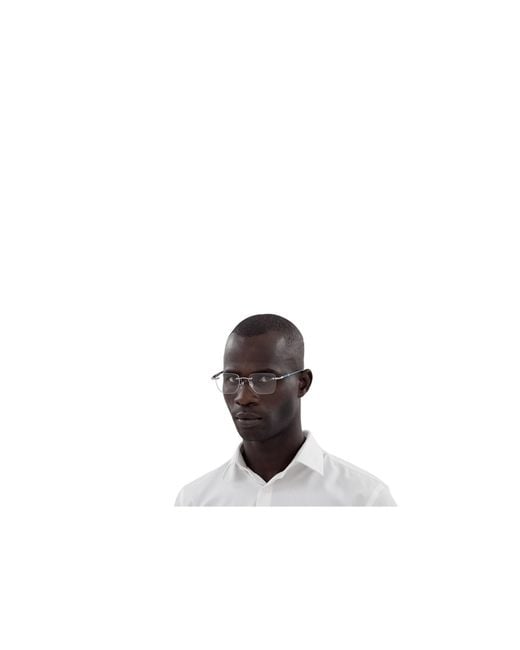 Montblanc White Eyewear Square Frame Glasses for men
