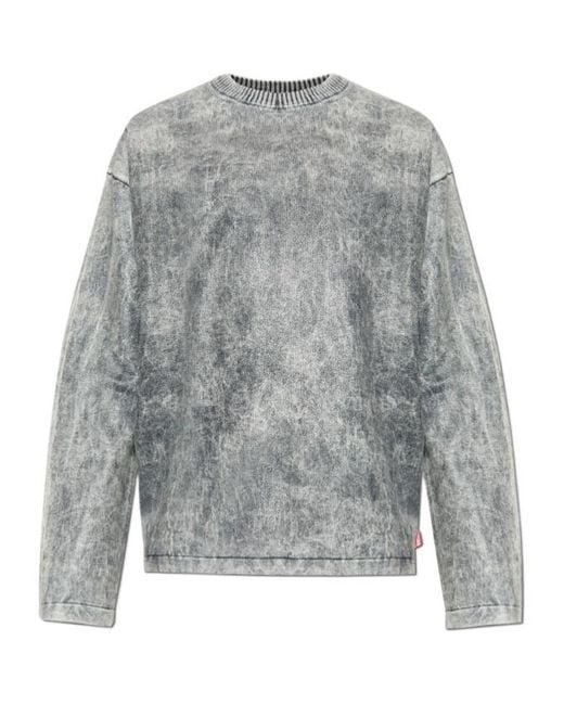 DIESEL Gray K-Brutus Crewneck Jumper for men