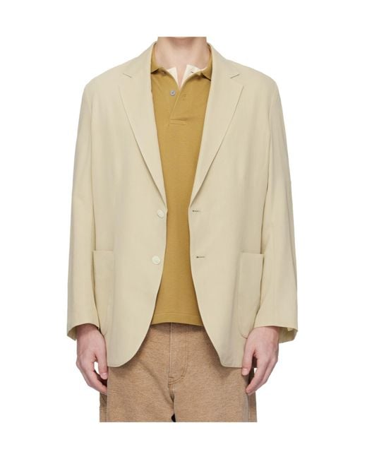 Auralee Natural Lapel Long-Sleeved Suit Jacket for men