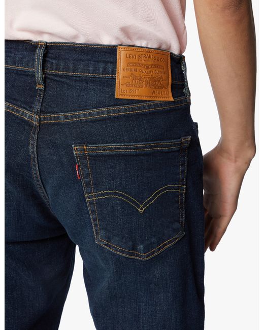 Levi's Blue 511 Logo Patch Slim-Fit Jeans for men