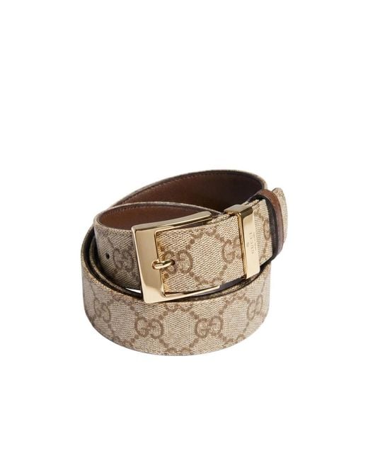 Gucci White Belt With Squared Buckle