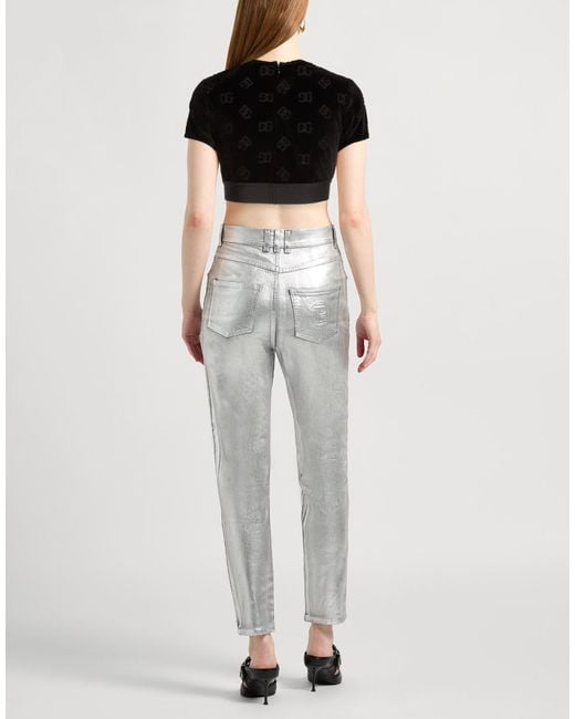 Dolce & Gabbana Black Cropped T-Shirt