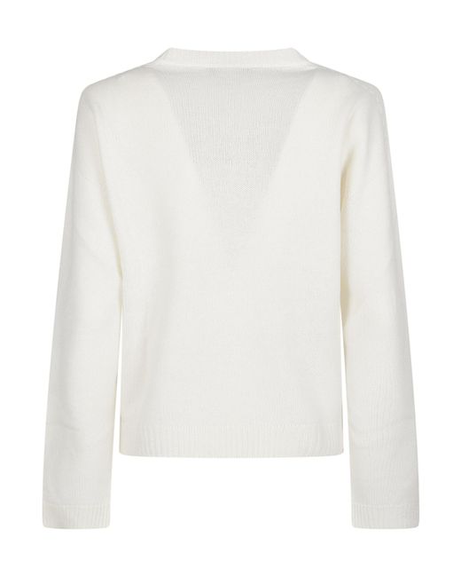 Fabiana Filippi White V Neck Sweater