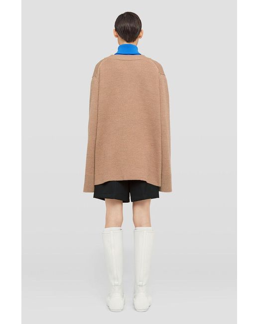 Jil Sander Blue Drop Shoulder Layered Jumper for men