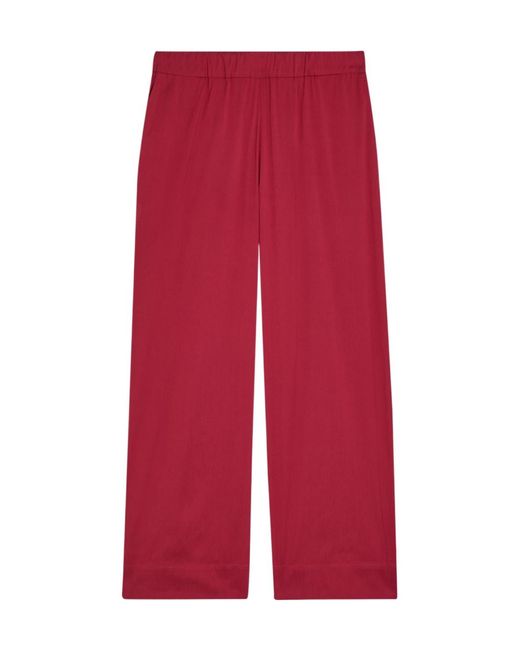 Max Mara Red Wide-Leg Trousers