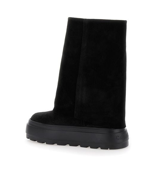 Casadei Black Layered Platform Boots