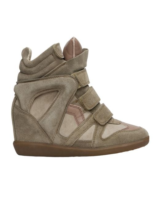 Isabel Marant Brown Bekett 80Mm Suede Sneakers