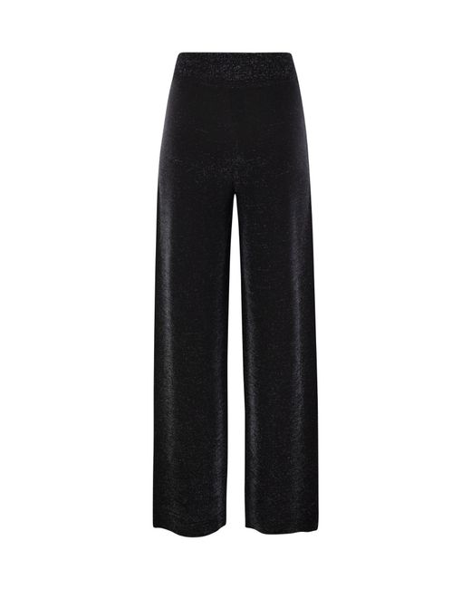 Fabiana Filippi Black Drawstring Wide-Leg Casual Pants