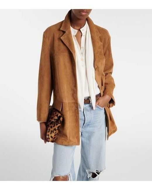 Nour Hammour Brown Voltia Suede Jacket
