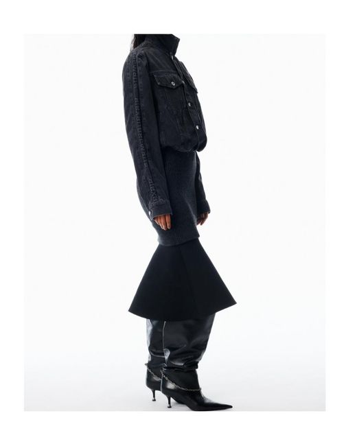 Alexander Wang Black Zip-Up Denim Jacket
