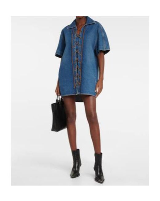 Petar Petrov Blue Amos Denim Minidress
