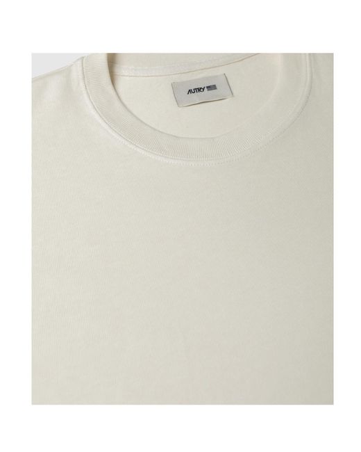 Autry White Crewneck Cropped T-Shirt