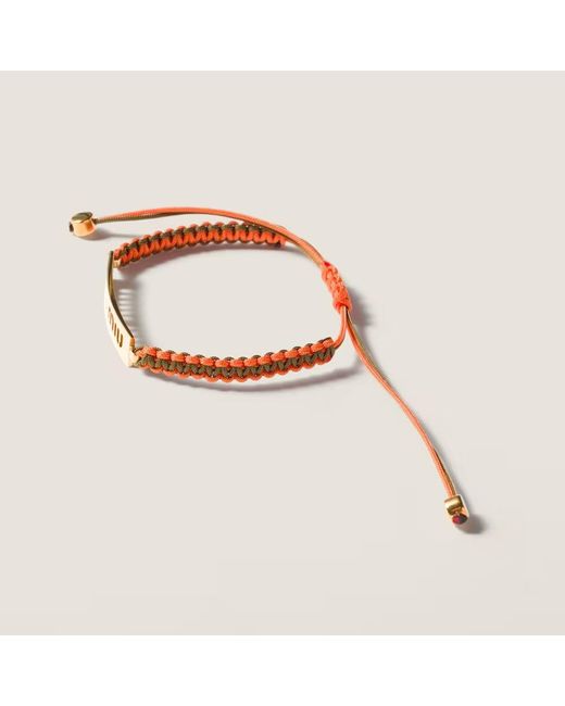 Miu Miu White Cut Out Logo Bracelet
