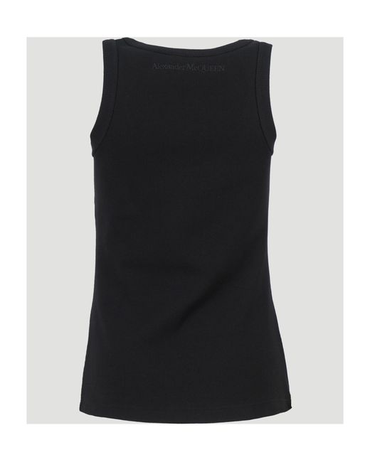 Alexander McQueen Black Scoop-Neck Tank Top