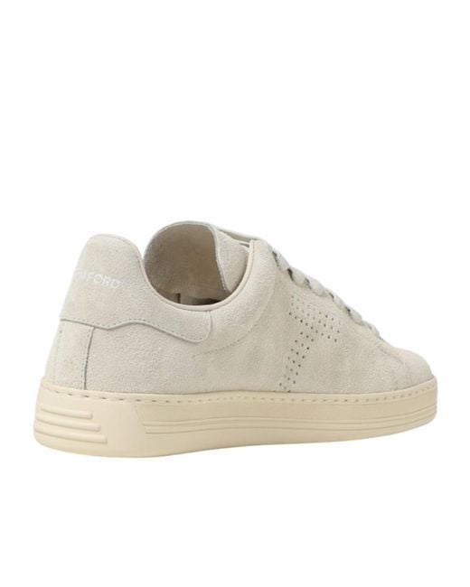 Tom Ford Natural Warwick Lace-Up Sneakers for men