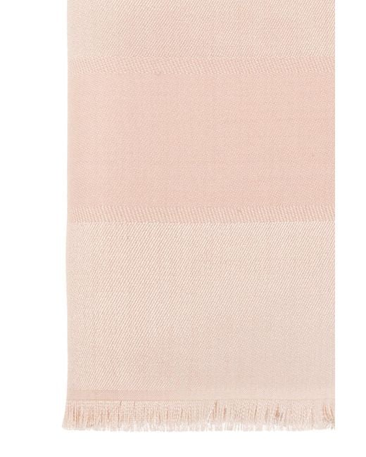 Lanvin Pink Frayed Edge Scarf