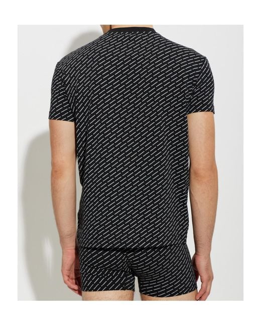 DSquared² Black Round Neck Short-Sleeved Underwear for men