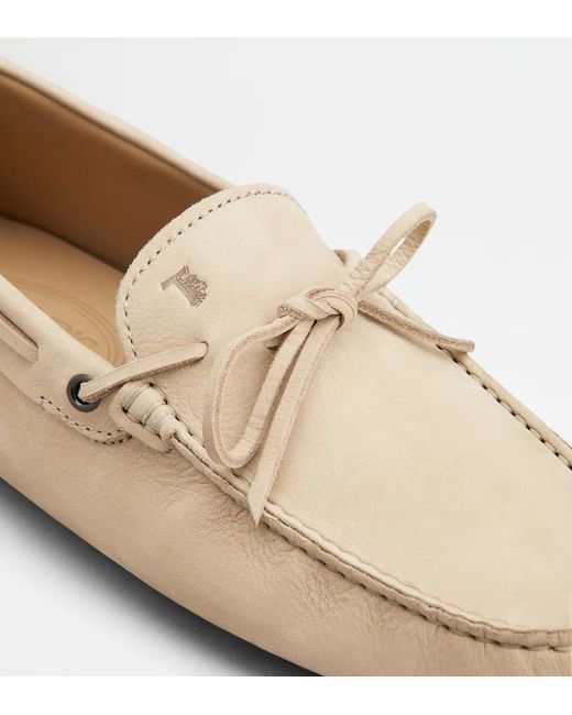 Tod's Natural Round Toe Slip-On Loafers for men