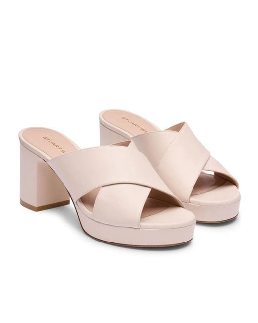 Stuart Weitzman Pink Dayna Platform Slide