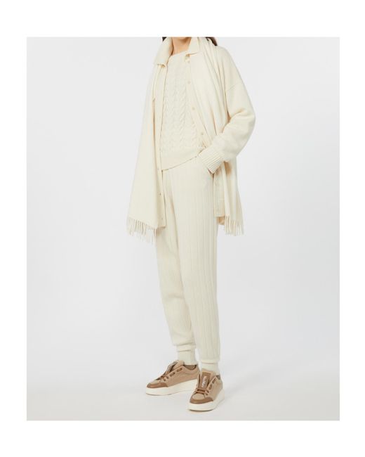 Max Mara White Bull Button-Up Cardigan