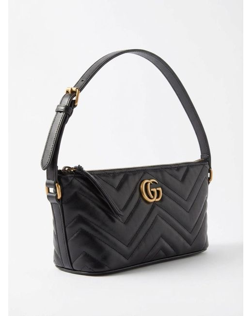 Gucci Black Gg Marmont 2.0 Padded Shoulder Bag