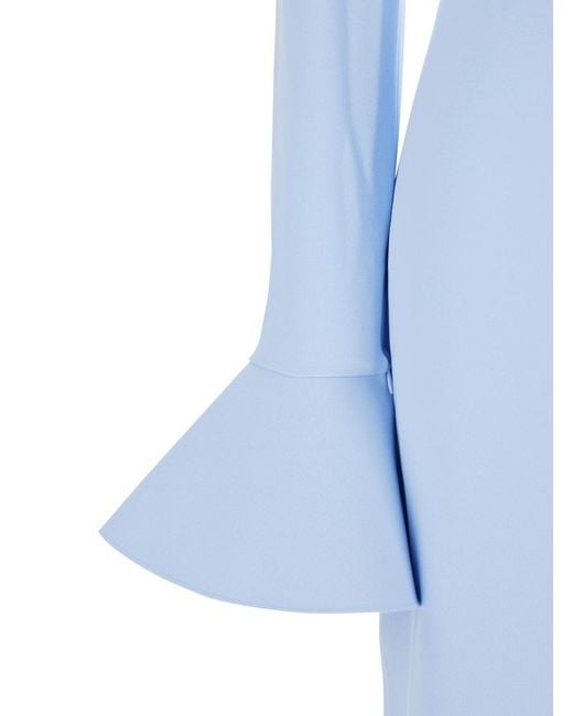 Solace London Blue London Anica Off-Shoulder Long Dress