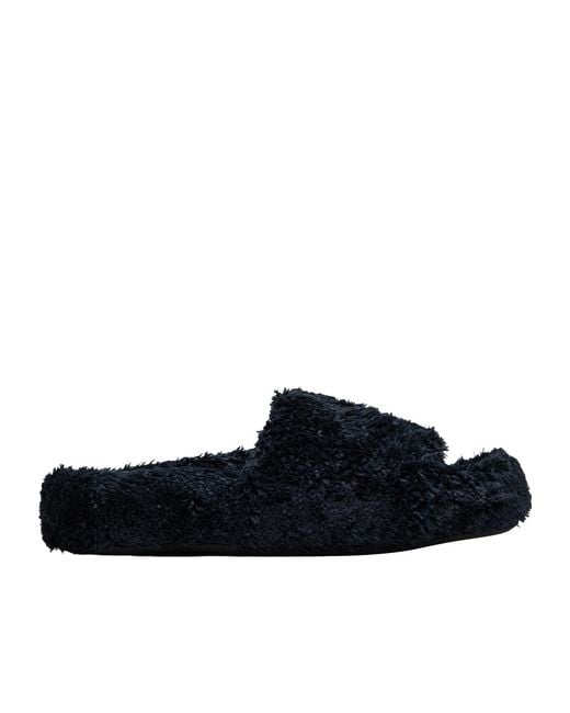 MM6 by Maison Margiela Black Spugna Vichy Slippers