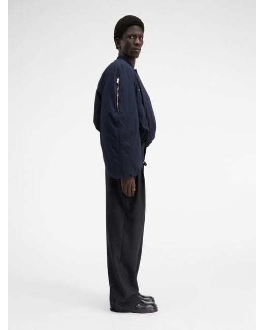 Jacquemus Blue Puffy Bomber Jacket for men