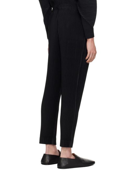 Homme Plissé Issey Miyake Black Mc January Pleated Trousers for men
