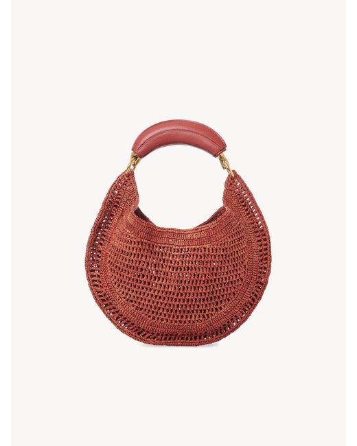 Chloé Red Chloé Summer Banana Woven Shoulder Bag