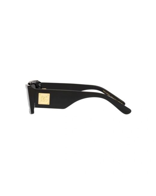 Dolce & Gabbana White Rectangular Frame Sunglasses