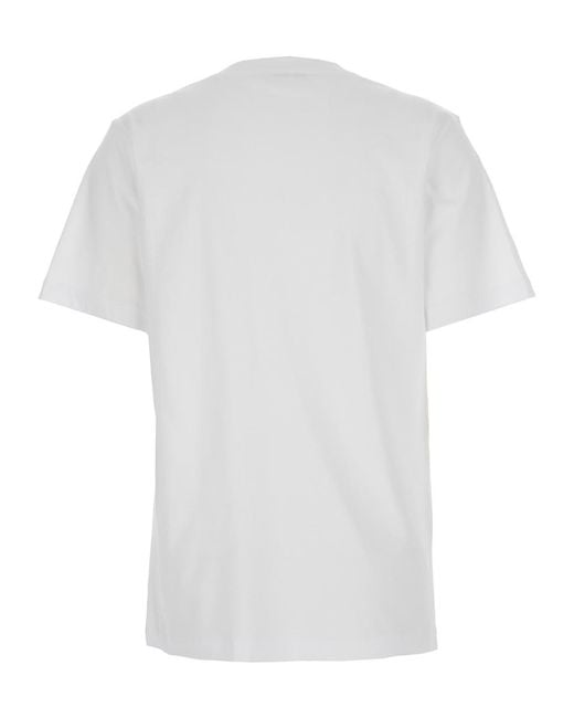 Marni White Logo Patch Crewneck T-Shirt