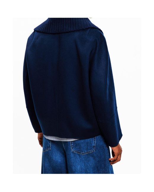 Joseph Blue Zippered Long-Sleeved Knit Cardigan