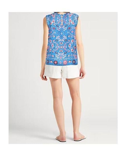 Tory Burch Blue Silk Tops