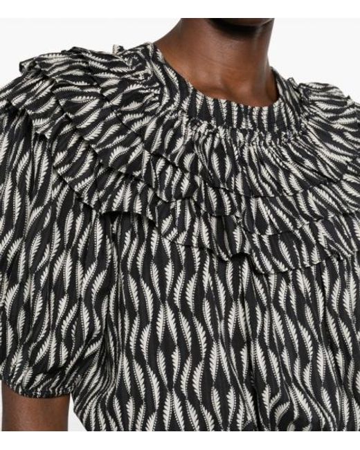 Ulla Johnson Black Round-Neck Pullover Shirt