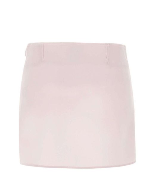 Courreges Pink Courrèges Logo-Detail Zipped Mini Skirt