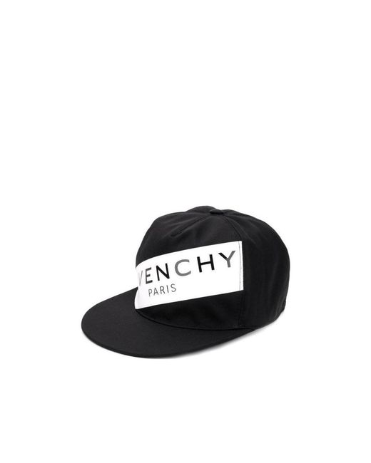 Givenchy Black Logo Snapback Cap for men