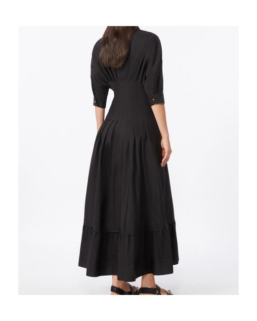 Max Mara Black Cotton Poplin Dress