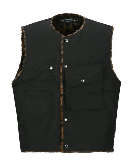 ANDERSSON BELL Black Crew Neck Pocket Vest