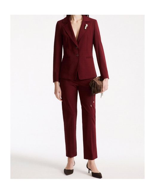 Marella Red Single-Breasted Blazer