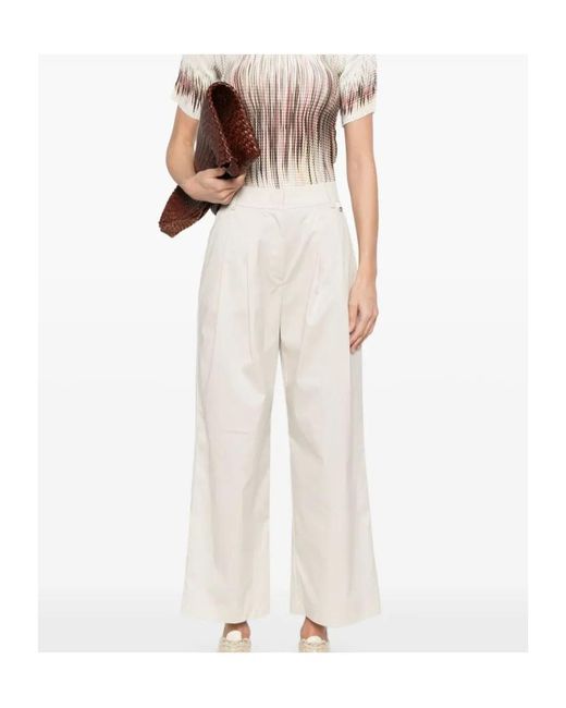 Herno White Pleat-Detailing Trousers