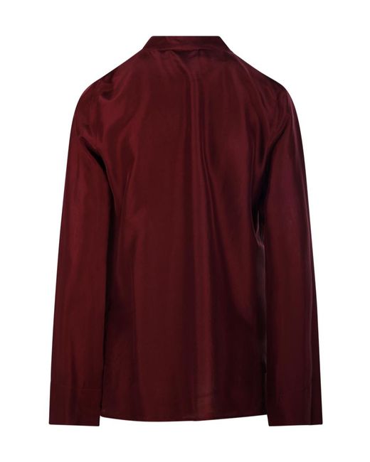 Forte_forte Purple Long Sleeves V-Neck Shirt