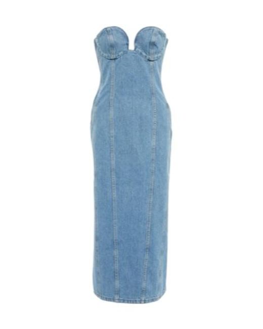 Magda Butrym Blue Denim Midi Dress
