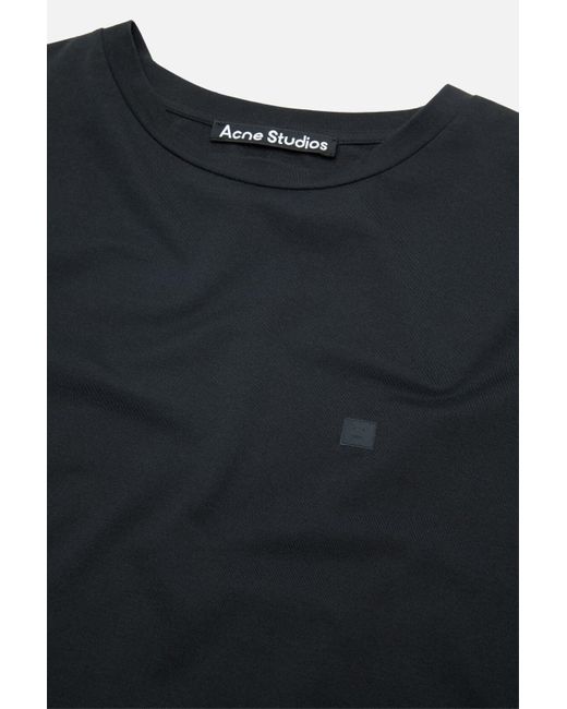 Acne Blue Long-Sleeved Crewneck T-Shirt