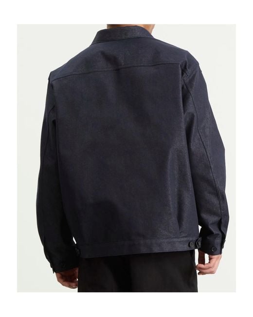 Comme des Garçons Blue Long-Sleeved Casual Jacket for men
