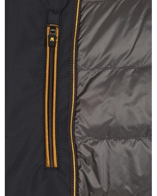 Moorer Black Evan H Stp Zip-Up High Neck Jacket for men