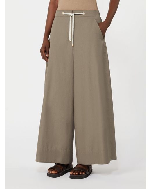 Max Mara Gray 'S Gufo Drawstring Wide-Leg Pants